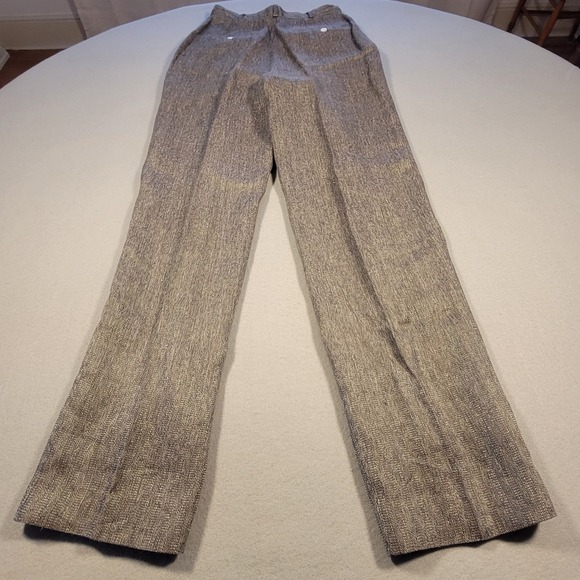 VTG Perry Ellis 100% Linen Pants Womens 8 Gray High Rise Pleated Made In USA 90s - Picture 6 of 10